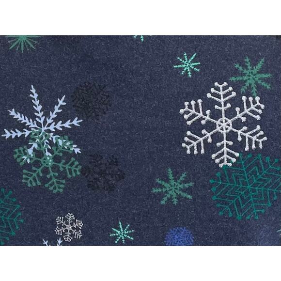 Karen Scott Navy Blue Long Sleeve Holiday Snowflake T-Shirt, Size L - Picture 5 of 10